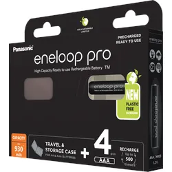 ENELOOP P 4XAAAB - eneloop pro, NiMh Akku, AAA (Micro), 930 mAh, 4er-Pack + Box