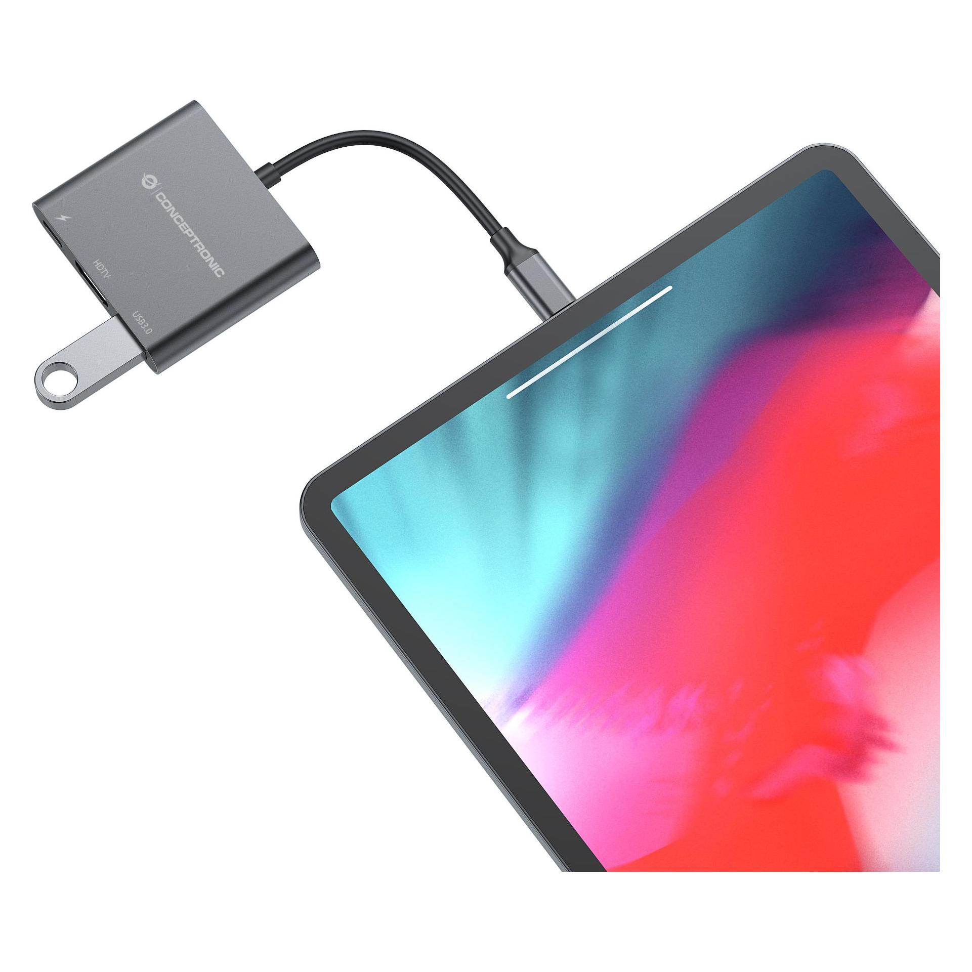 Conceptronic DONN01G (USB-C, 3 Ports) (DONN01G)