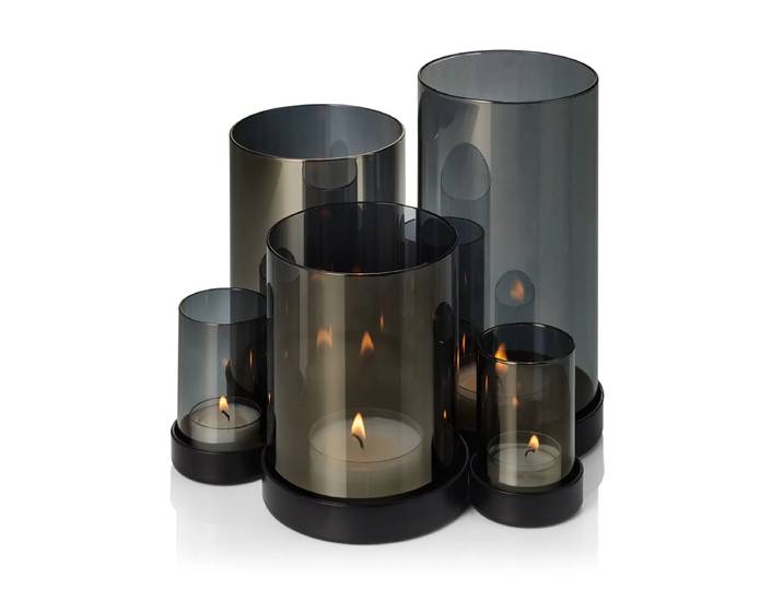 Philippi - Lichtermeer Windlicht, schwarz / transparent