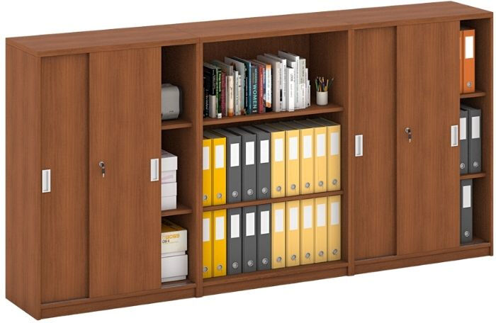 B2B Partner Schrank-Set MIRELLI, Typ IV – Kirschbaum