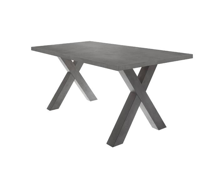 Table extensible Leeton III 160 x 77 x 90cm Gris/Graphite