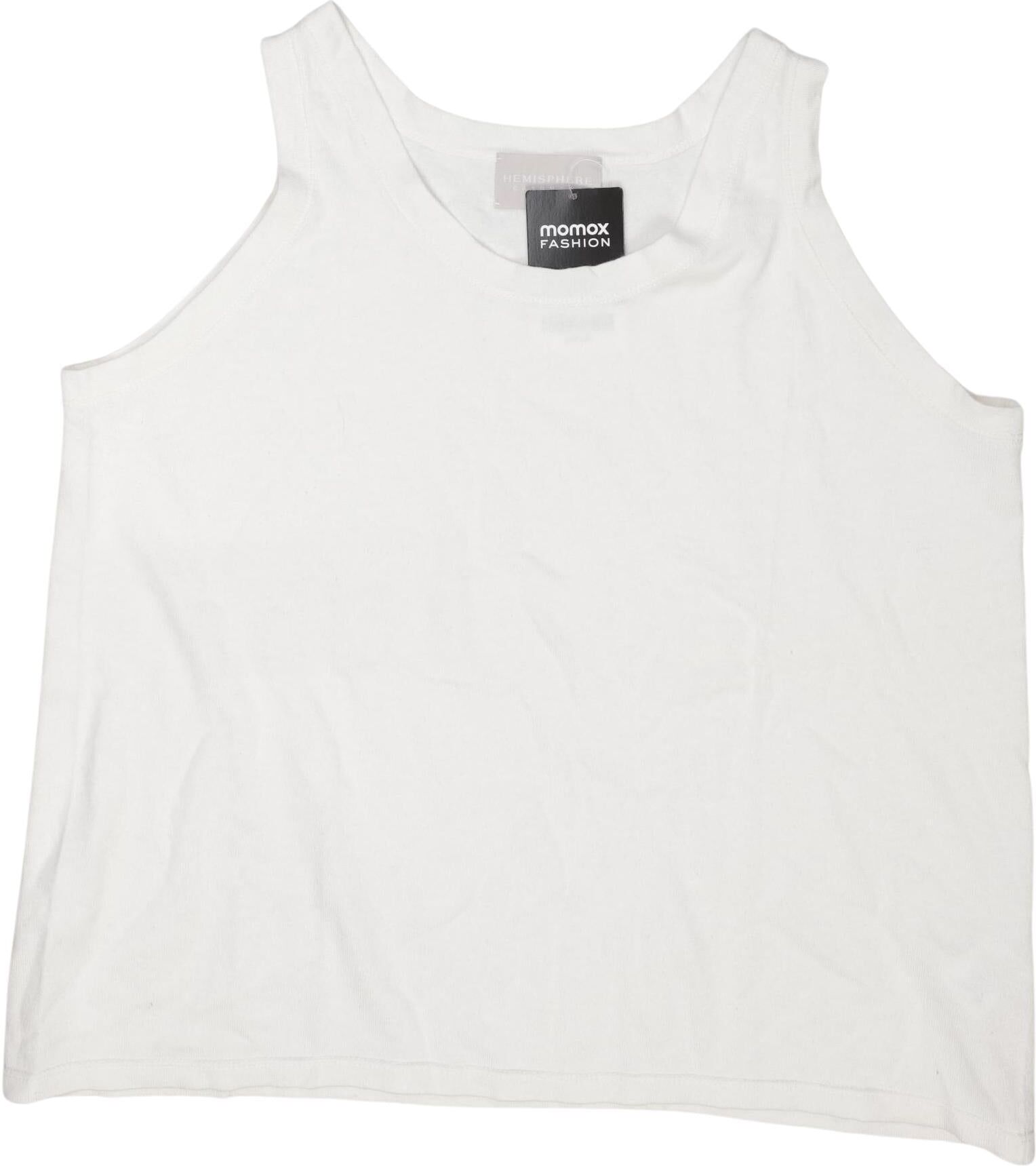 Hemisphere Damen Top, Weiß, Gr. EU 36 (IT 42), Baumwolle / Kaschmir / Seide - Second Hand