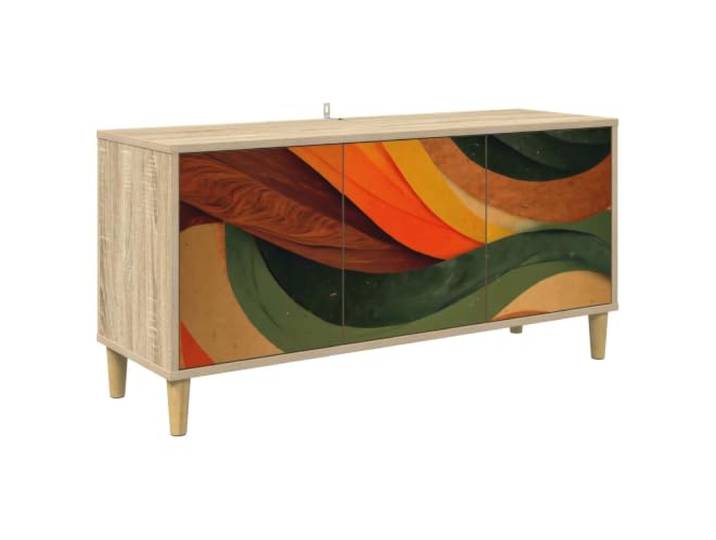 Makastle TV-Schrank 102x33x50 cm Sonoma Holzwerkstoff