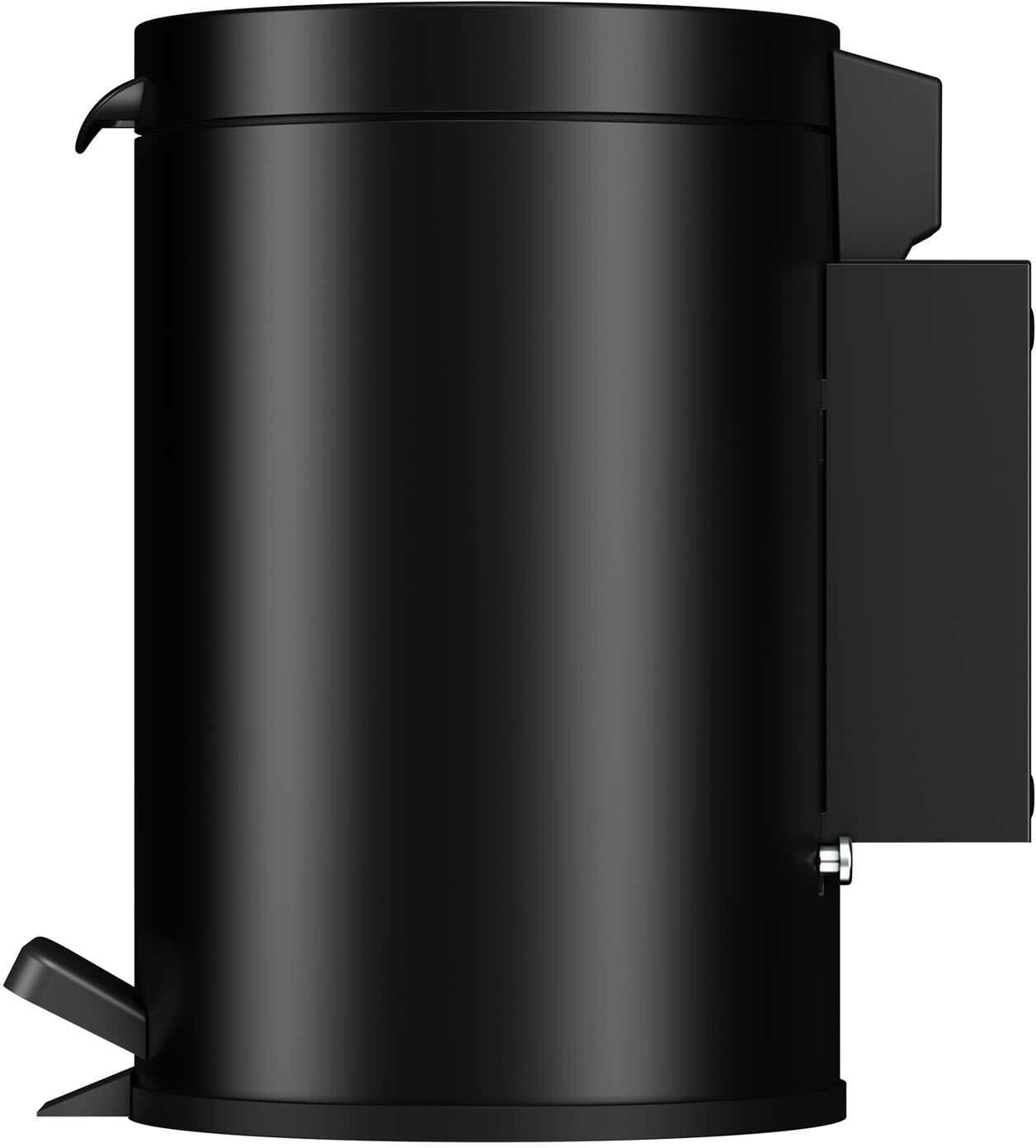 Keuco Plan Black Selection Abfalleimer mit Fußpedal, Wandmontage, Accessoires, 14977370000, schwarz matt