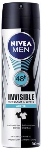 Nivea Men Invisible For Black And White Active Desodorante 200 ml