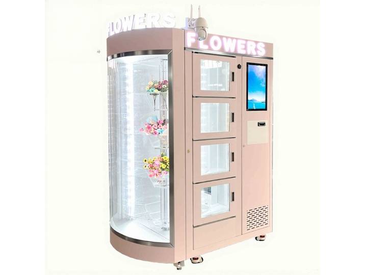 Distributeur automatique de fleurs fraîches intelligent personnalisé - Réfrigérateur équipé de suivi d'inventaire à distance
