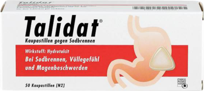 CHEPLAPHARM Arzneimittel GmbH TALIDAT Kaupastillen gegen Sodbrennen 100 St 07270547