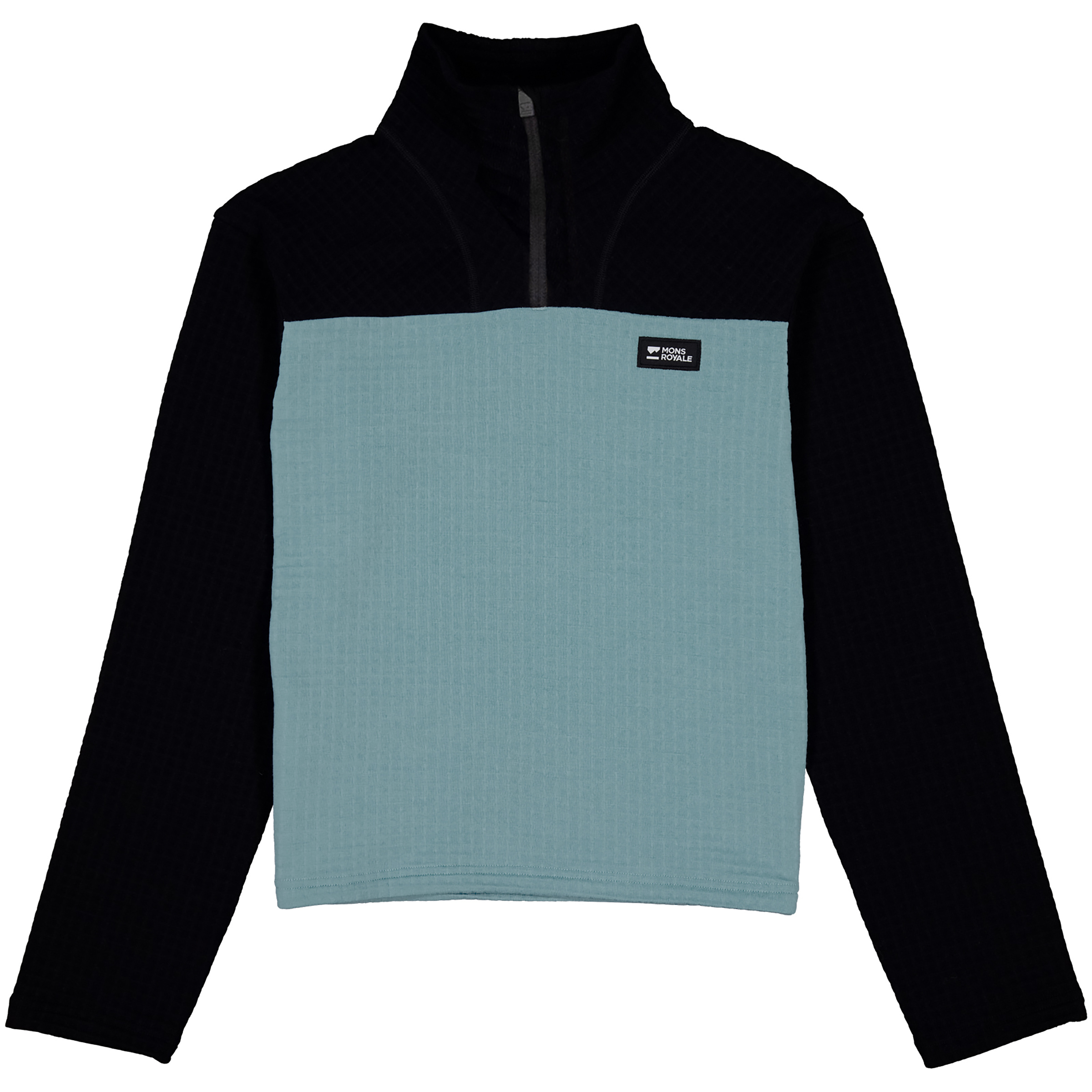 Mons Royale Offgrid Merino Fleece Damen Pullover schwarz Größe S Trekking Elastisch Merinowolle