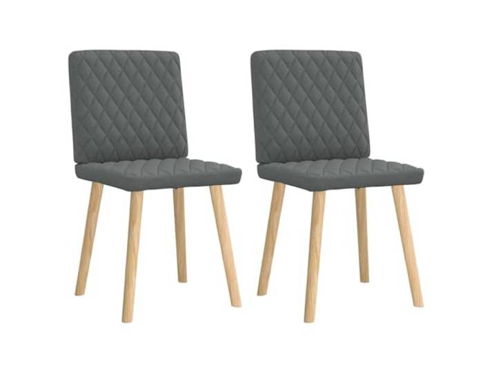 POUFGDR Essstühle, 2 Stück, dunkelgrau, Stoff 2 Stück, dunkelgrau, weicher Polyesterstoff, Metall- und Holzrahmen, dicker Schaumstoff, Esszimmer, Wohnzimmer, Gästezimmer