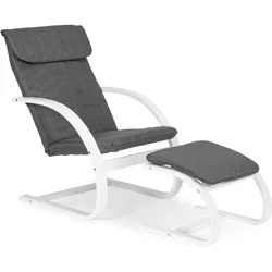 Modernhome, Sessel, Finnischer Schaukelstuhl mit Fussablage Liegesessel für Wohnzimmer