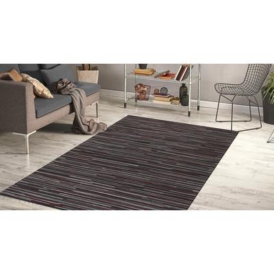 Teppich ARTE ESPINA "Wild 8023", grau (anthrazit), B:120cm H:14mm L:180cm, Rindsleder, Teppiche, Teppich, Luxuriöser Teppich in Spitzenqualität, Naturmaterialien