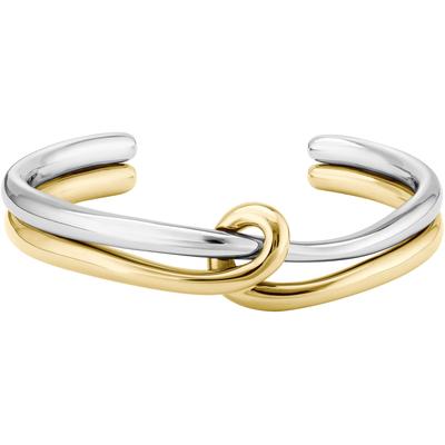 Armspange BOSS "GLOSS", gold (edelstahlfarben, gelbgoldfarben), Armbänder, Damen, 17cm, Edelstahl, Armspange