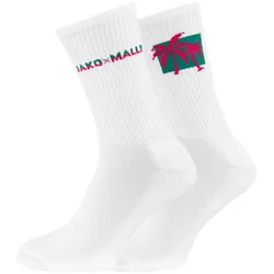 2er Pack JAKO Malle Crew Socken 657 - fuchsia/türkis 35-38