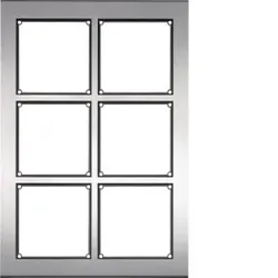Hager REM206X modular Rahmen 6/2 Edelstahl matt, inklusive AP-Kasten