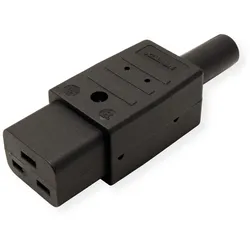 BACHMANN Kaltgerätekupplung IEC320 C19 16A/250VAC, Schraubanschluß, schwarz
