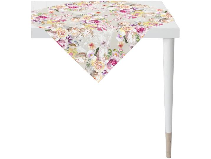 Mitteldecke APELT 5451 , rosa (rosé), B:85cm L:85cm, Baumwolle, Polyester, Tischdecken, Mitteldecke