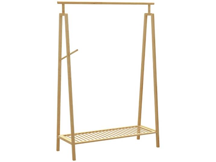 Porte-manteau avec étagère à chaussures en bambou couleur naturelle