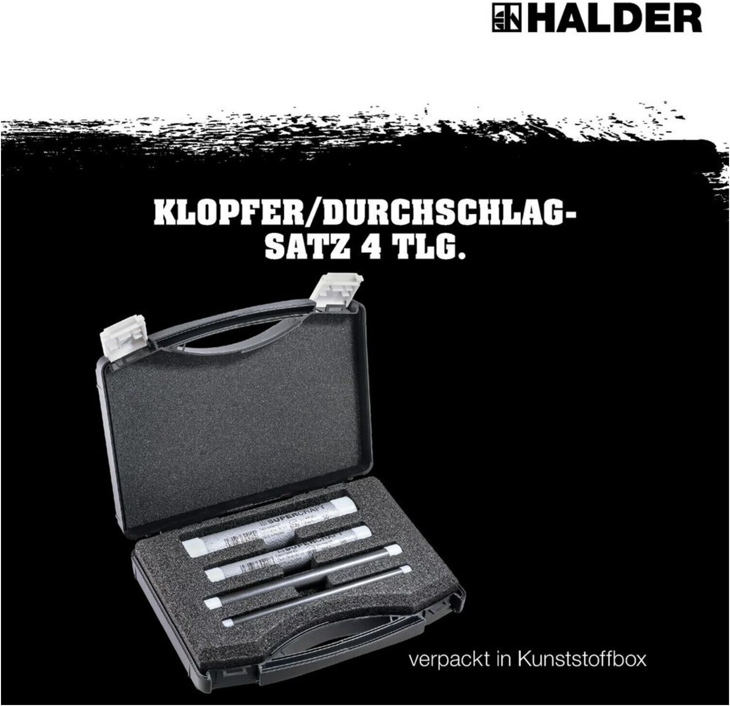Halder SUPERCRAFT-Klopfer/Durchschl.-Set 4tlg. Rückschlagfrei (3408s005)