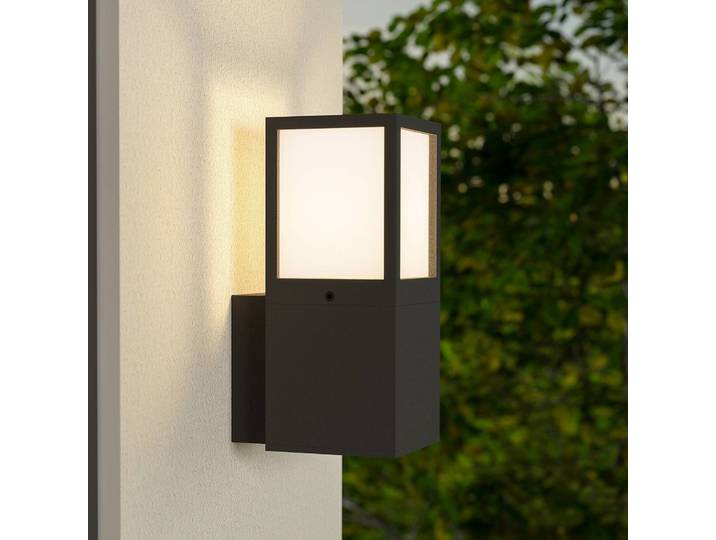 Deko-Light Aussenwandleuchte Facado 2 Square, dimmbar, schwarz, Aluminium, Modern, Wandleuchte außen