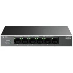 TP-Link LS106LP /100 (4xPOE) Desktop switch (6 Ports), Netzwerk Switch, Schwarz