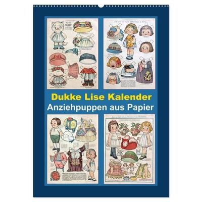 Dukke Lise Kalender - Anziehpuppen aus Papier (Wandkalender 2027 DIN A2 hoch), CALVENDO Monatskalender