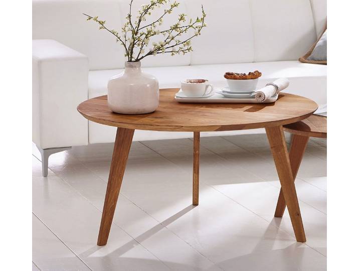Couchtisch 'Bern' 90cm Wildeiche massiv geölt