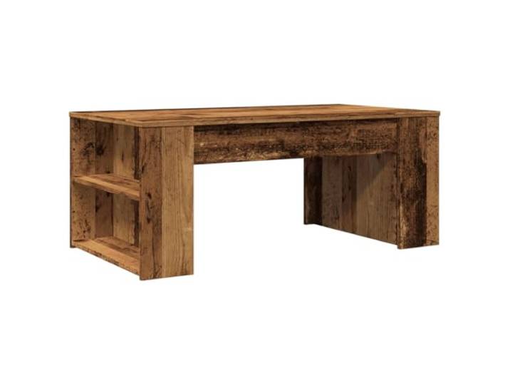 KUTYWEXFM Couchtisch Altholz-Optik 102x55x42 cm Holzwerkstoff Stilvoller Stube Tisch fürs Wohnzimmer mit reichlich Ablagefläche und robuster Platte in edlem Vintage Design.