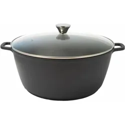 Baumalu Topf mit Deckel Schwarz 13,4 L 36 cm 38 x 19 x 38 cm Ø 36 cm, Pfanne + Kochtopf, Schwarz