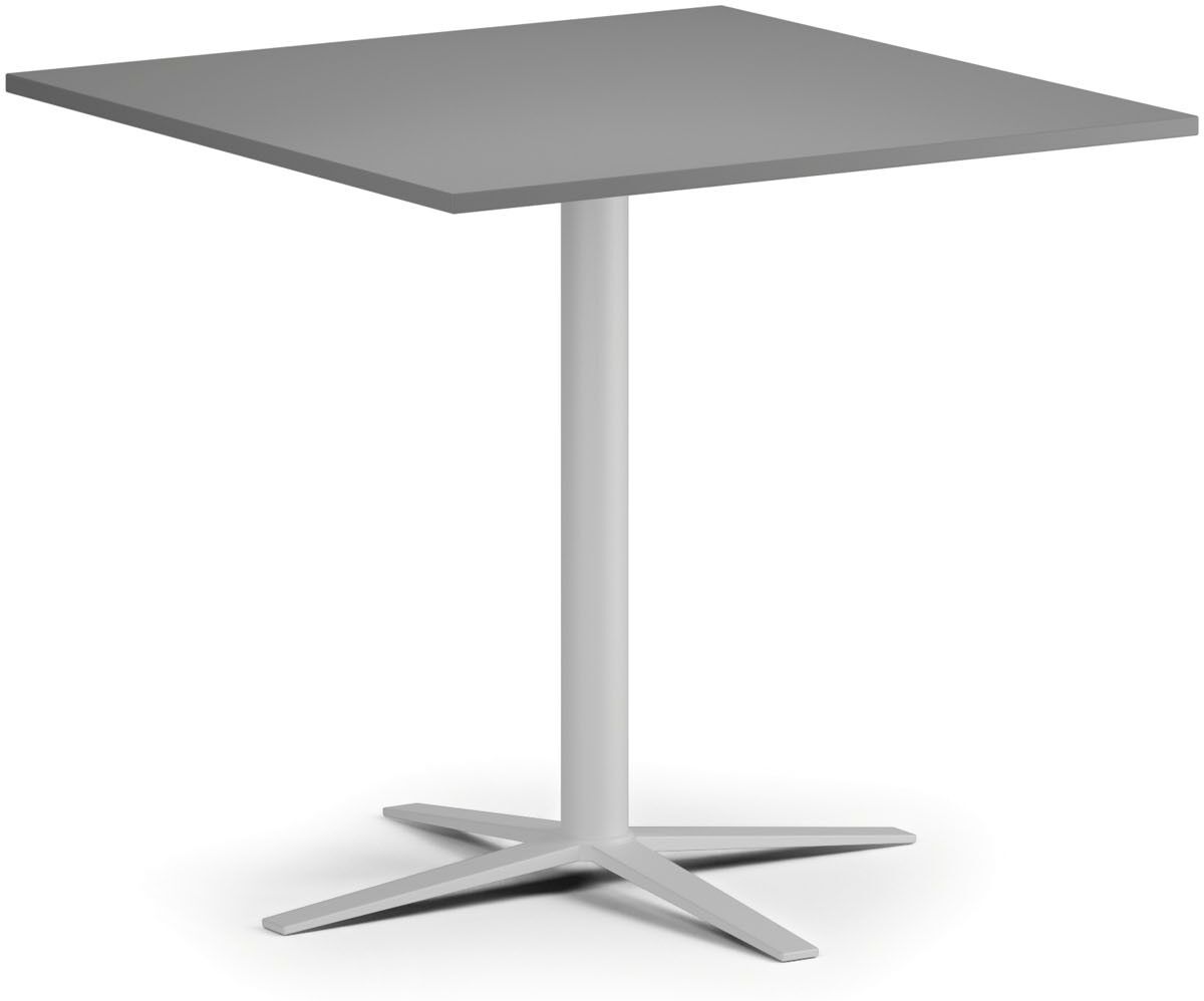 B2B Partner Couchtisch AURA, 60x60 cm, weißes Fußgestell, Graphit