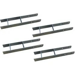 Karibu H-Anker 4er-Set - 12x12x60cm - silber -