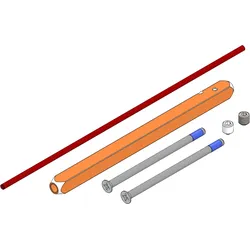 Griffwerk Set für Griffe fast2fix fast2Fix Hohlstift 8mm smart2lock 70-80mm