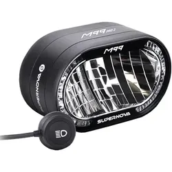 E-Bike-Scheinwerfer M99 PRO 2 E-25, Supernova, LED, schwarz, Fernlicht, 450 lx, Supernova, V-M99-K12-MBLK
