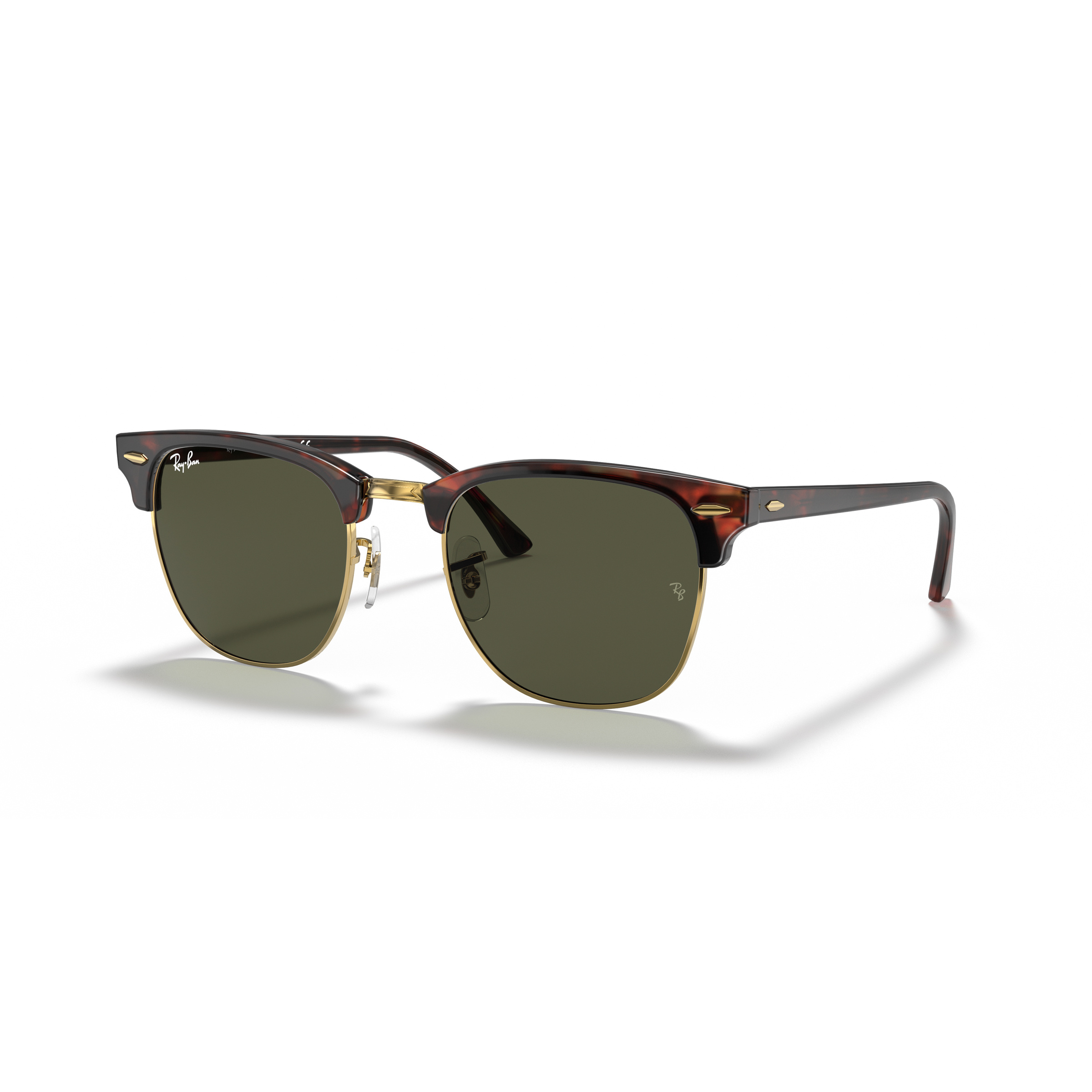 Ray Ban Clubmaster Sonnenbrille Sonnenbrillen mock tortoise-g-15 green Lifestyle