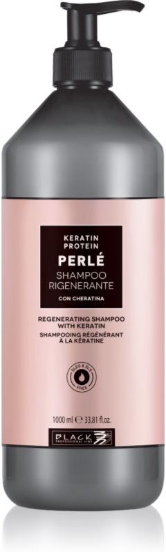 Black Professional Line Line PERLÉ Regenerating Keratin Shampoo Regenerating Shampoo for hair 1000 ml