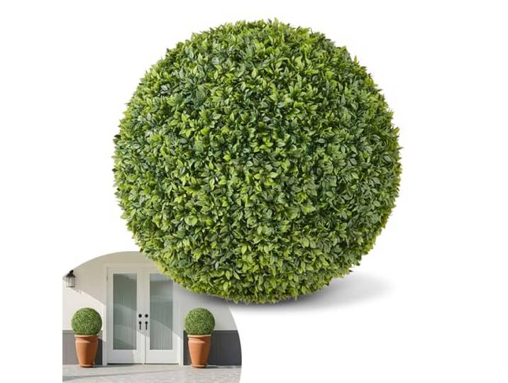 VEVOR Boule Buis Topiaire Artificiel Extérieur\, 584 mm\, Fausse Plante Demi-sphère\, Arbre Artificiel Aspect Réel\, pour Décoration Extérieur Intérieur\, Porche\, Patio\, Jardin\, Balcon\, Arrière-Cour\, Vert