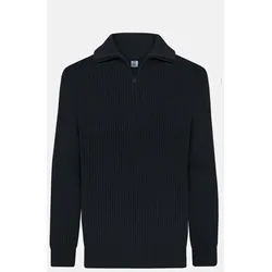 Hanseheld Troyer Baumwolle Schwarz GOTS Herren Troyer-Pullover Bio