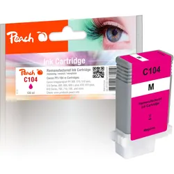 Peach XL-Tintenpatrone magenta kompatibel zu Canon PFI-104M, 3631B001