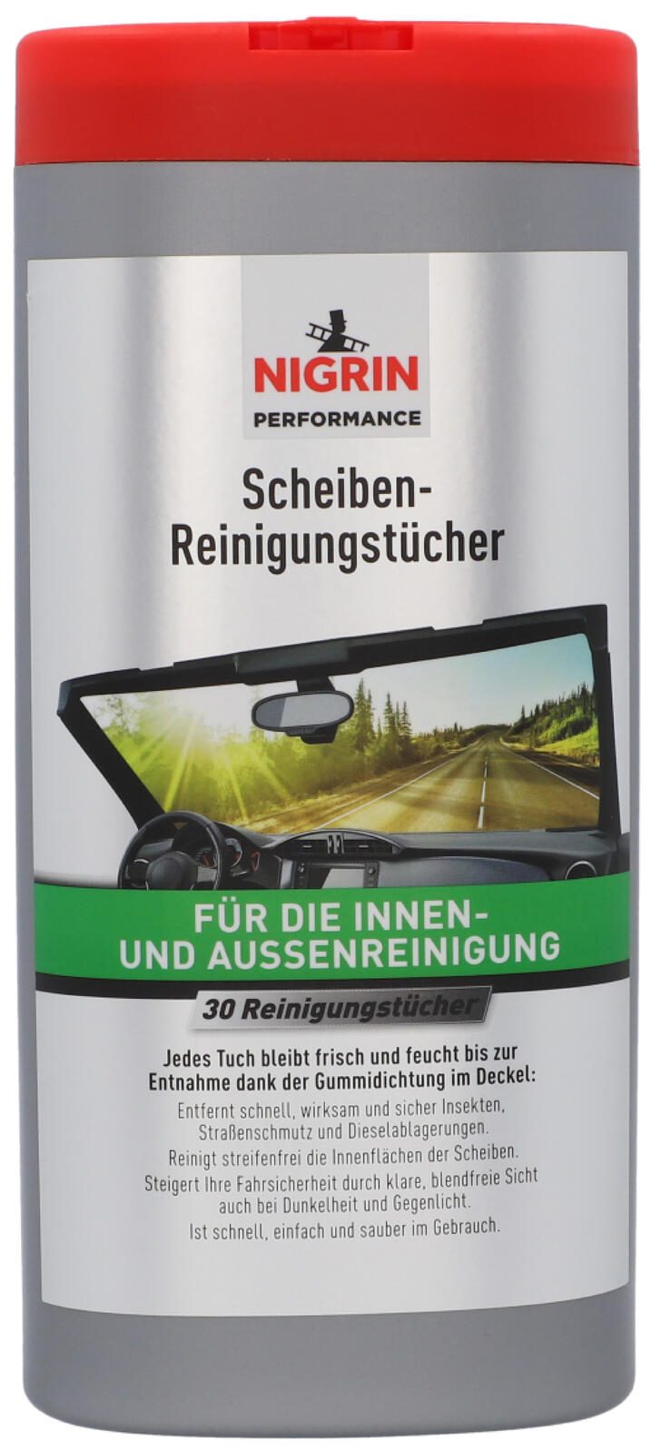 NIGRIN feuchte Reinigungstücher Perfomance Scheiben 3341