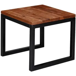 Industrial-Beistelltisch aus Sheeshamholz, Stilvoll, funktional und langlebig. 45x45x40 cm | Kadima Design