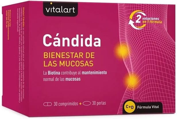 Vitalart Candida Bem-Estar Das Mucosas 30 Tabs + 30 Pérolas