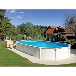 Schwimmbecken OV 132 Weiß 730x370x130cm
