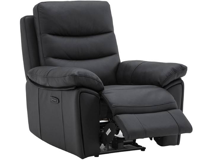 Relaxsessel ROMA Echtleder schwarz