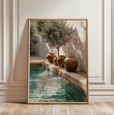 Inspire Picks Minimalist Olive Tree Canvas Wall Art Mediterranean Frameless Still Life Poster 14 50x75cm No Frame