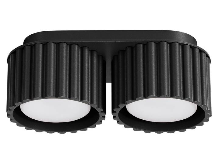 Plafonnier AURA 2 noir Gx53 2xGx53 10W aluminium 8x10x21cm Sollux Lighting