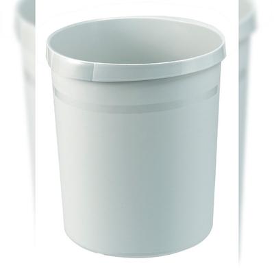 PROREGAL SparSet 4x Klassischer runder Papierkorb aus Kunststoff | 18 Liter | HxØ 35x31,2cm | Grau
