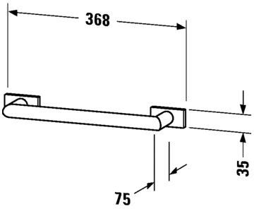 Duravit Karree Wannengriff