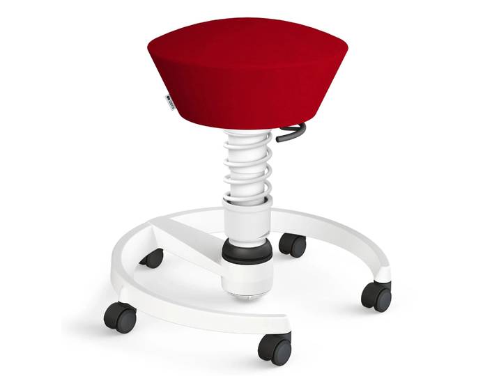 AERIS SWOPPER MIT ROLLEN - Swopper Low Gestell Weiß Rot
