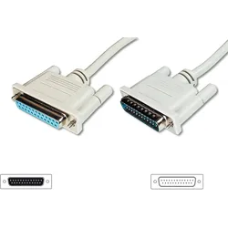 Digitus Datentransfer Verlängerungskabel, D-Sub25/St - D-Sub25/Bu