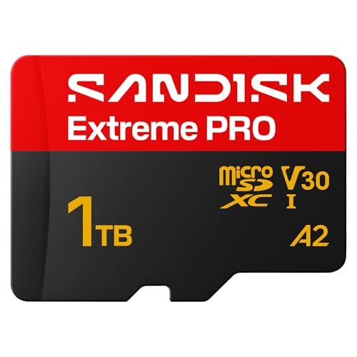 SanDisk Extreme PRO microSD UHS-I geheugenkaart met SD-adapter, 1 TB, V30, A2, zwart