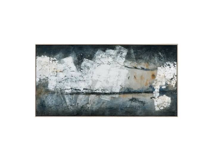 Bild mit Rahmen Arte-Frame, Alldecor, weiss/off-white/dunkelblau